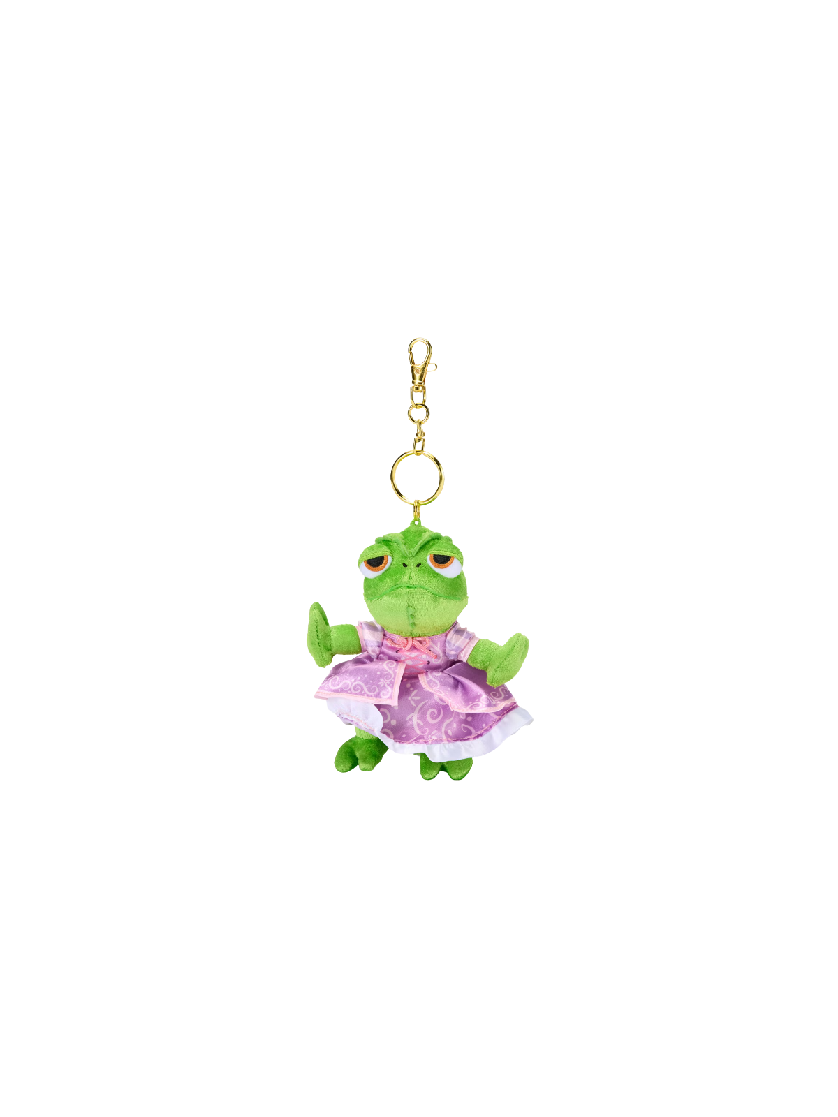 Porte-clés petite peluche Pascal en robe Raiponce Disney