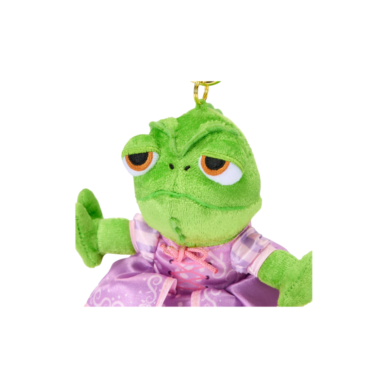 Porte-clés petite peluche Pascal en robe Raiponce Disney