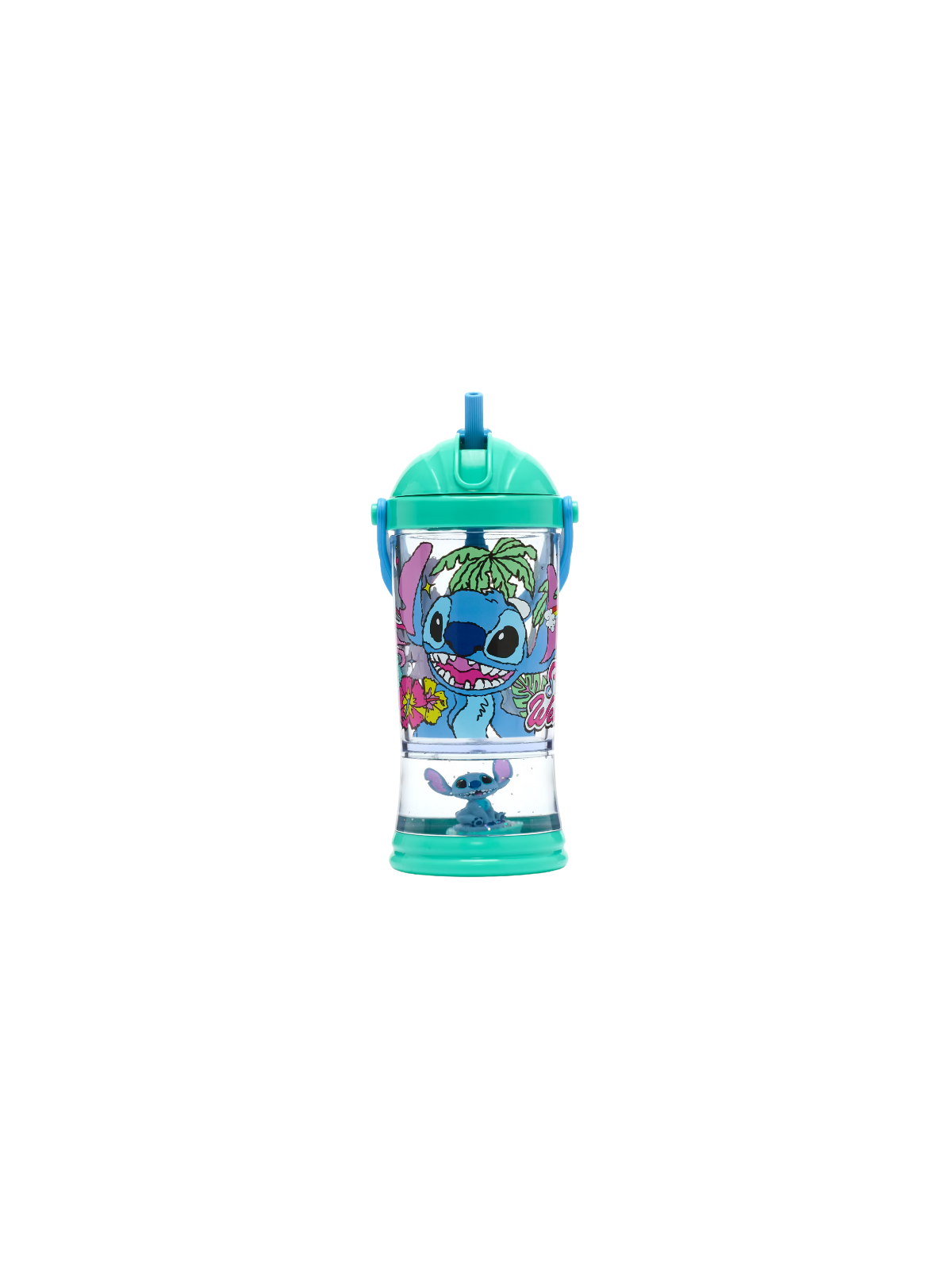 Gourde avec paille Stitch boule à neige Lilo & Stitch Disney
