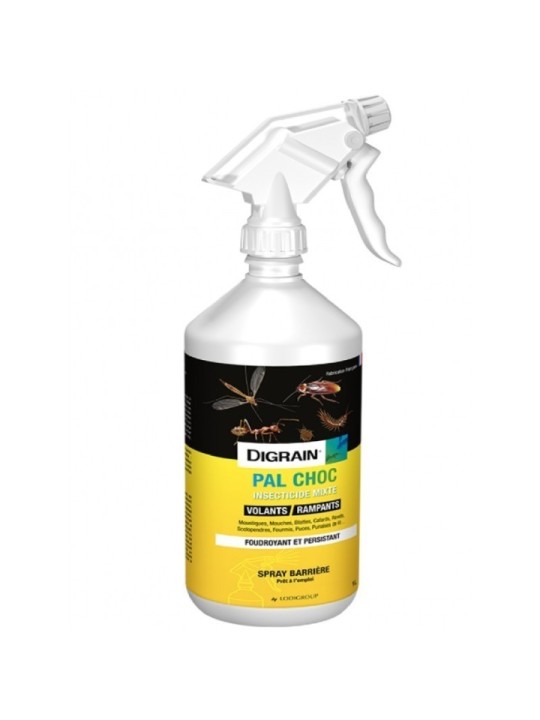 PAL CHOC Spray  insecticide mixte 500ml  DIGRAIN I8707 Volants et rampants