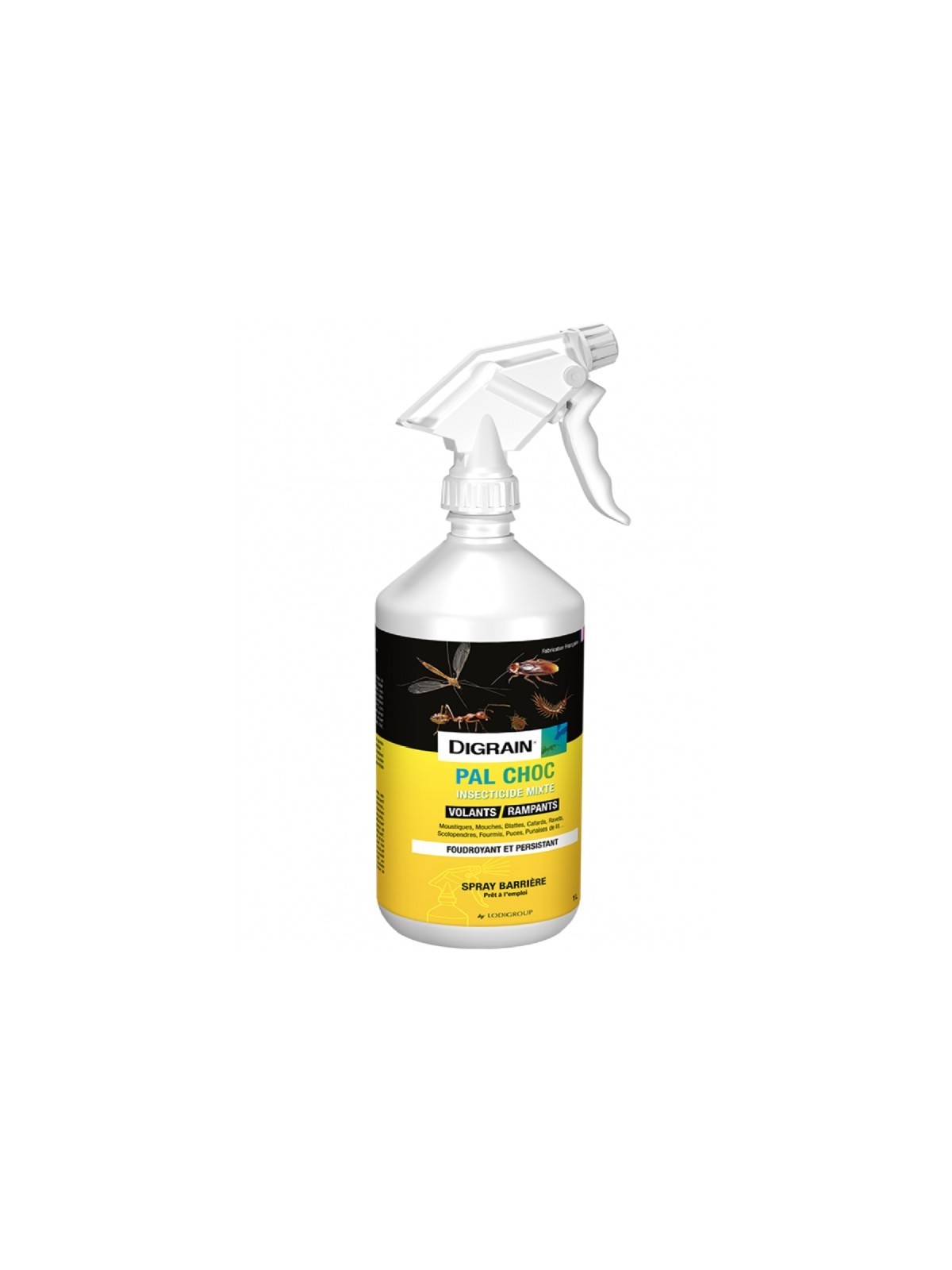 PAL CHOC Spray  insecticide mixte 500ml  DIGRAIN I8707 Volants et rampants
