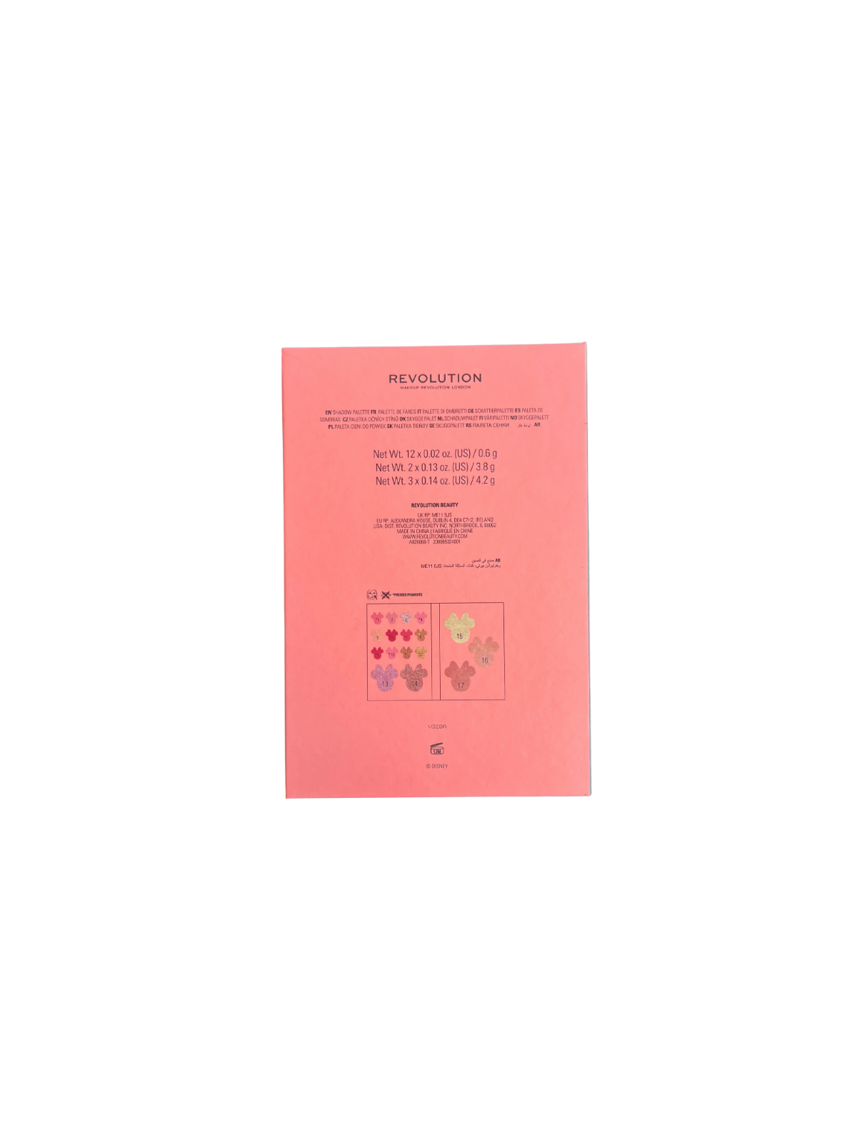 Palette de fards Makeup Revolution Minnie Disney