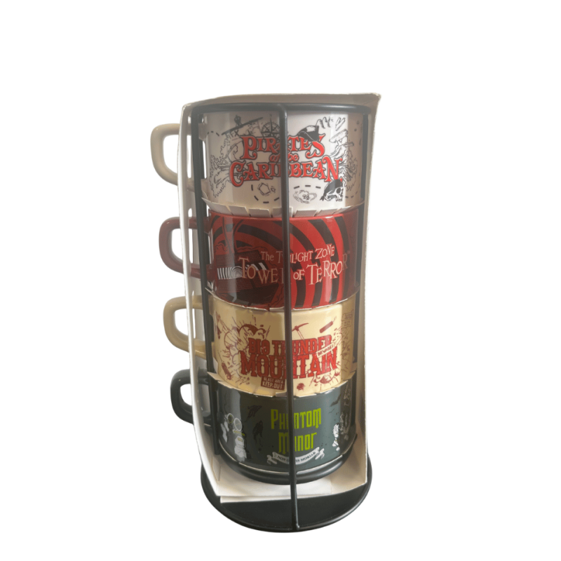 Set 4 tasses à café Attractions Disneyland Paris