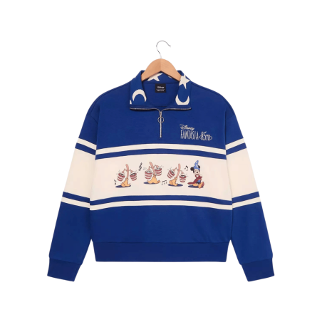 Pull col rond zippé Fantasia Mickey l'Apprenti Sorcier Disney