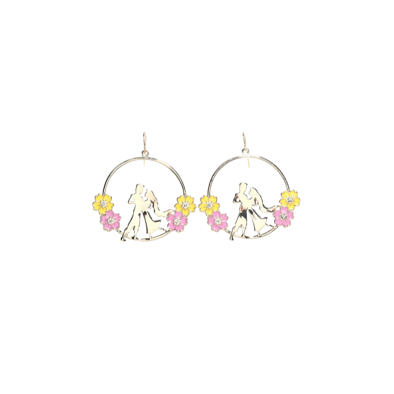 Boucles d'oreilles Flynn & Raiponce hoop silhouette Disney Import
