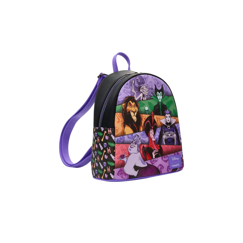 Sac à dos vilains panels Disney LOUNGEFLY Import
