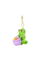 Porte-clés petite peluche Pascal avec bouquet Raiponce Disney