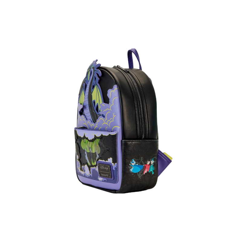 Sac à dos Maléfique dragon lenticulaire LOUNGEFLY Import