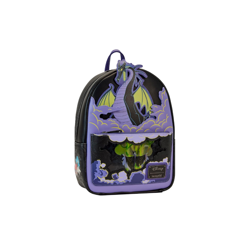 Sac à dos Maléfique dragon lenticulaire LOUNGEFLY Import