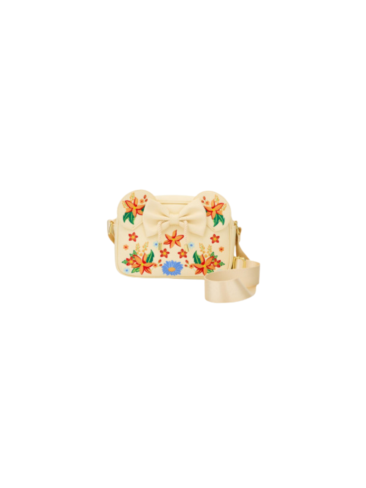 Sac à bandoulière Orange floral ears Minnie Mouse LOUNGEFLY Import