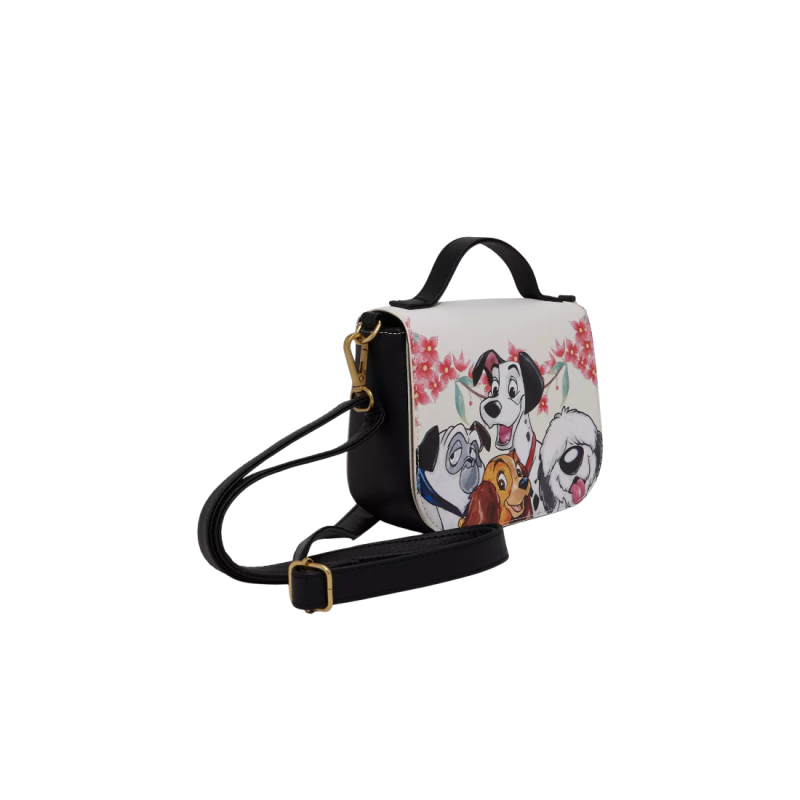 Sac à bandoulière Disney dogs floral LOUNGEFLY Import - Livraison 01/2026