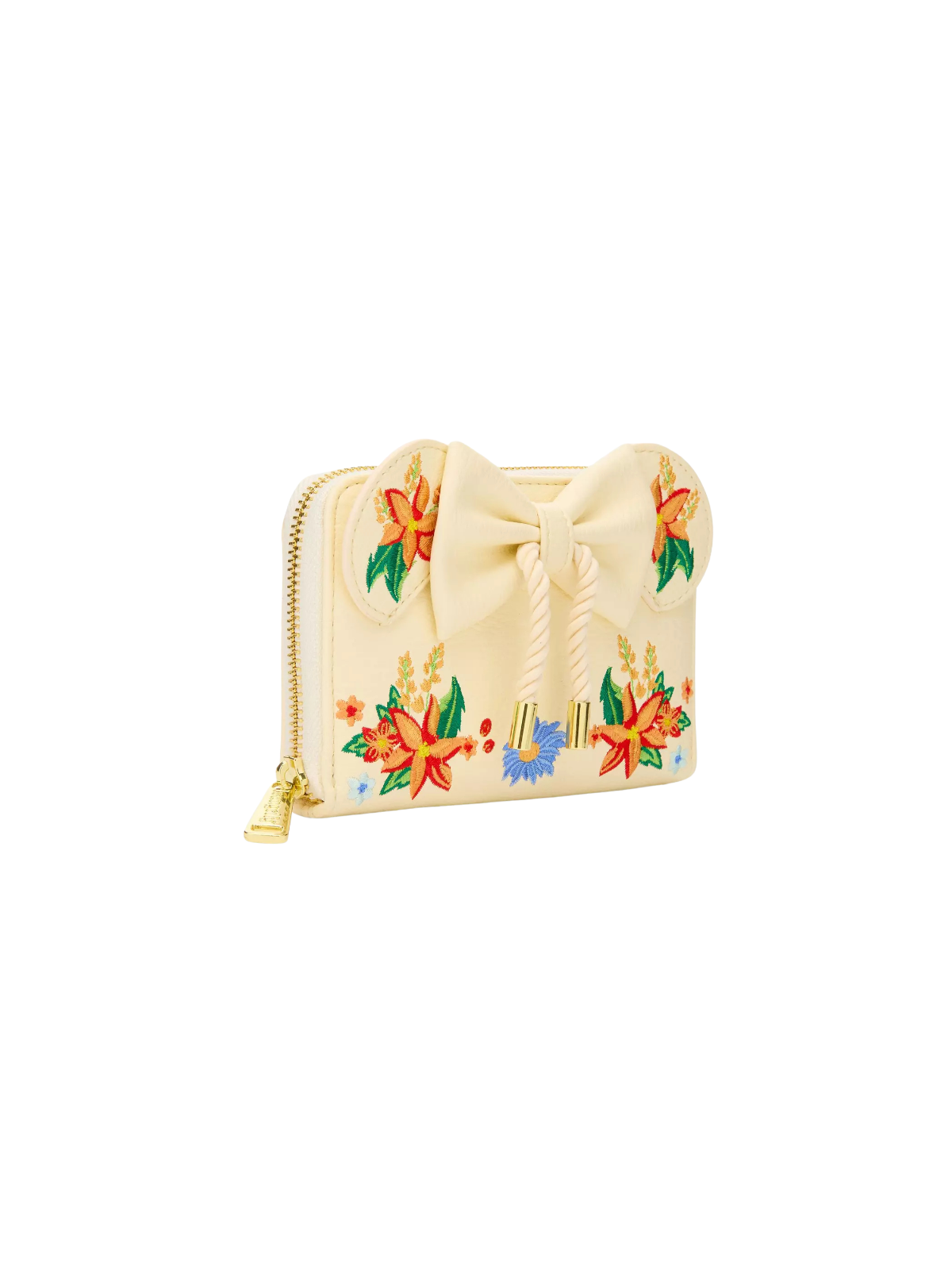 Portefeuille orange floral ears Minnie Mouse LOUNGEFLY Import
