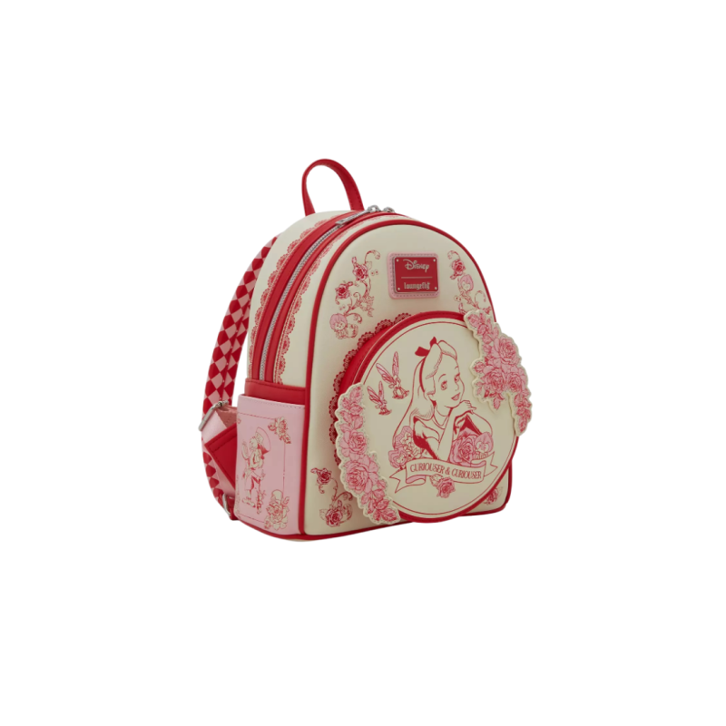 Sac à dos floral tonal Alice au pays des merveilles LOUNGEFLY Import - Livraison 04/2026