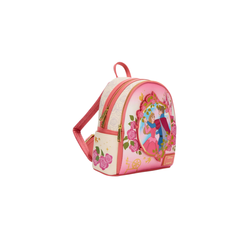 Sac à dos floral magnetic door La belle au bois dormant LOUNGEFLY Import - Livraison 03/2026