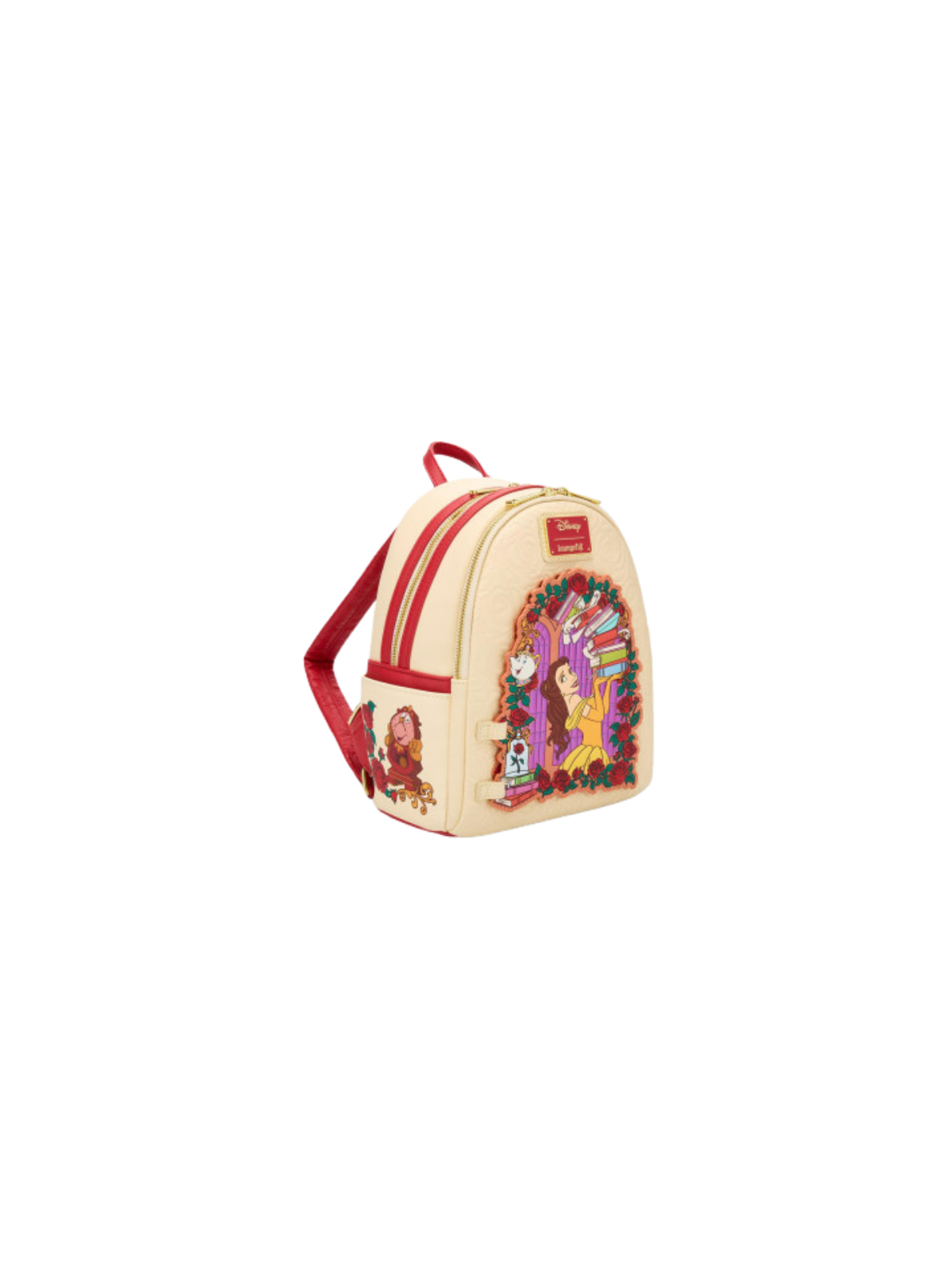 Sac à dos Belle roses magnetic door La belle & la bête LOUNGEFLY Import - Livraison 04/2026