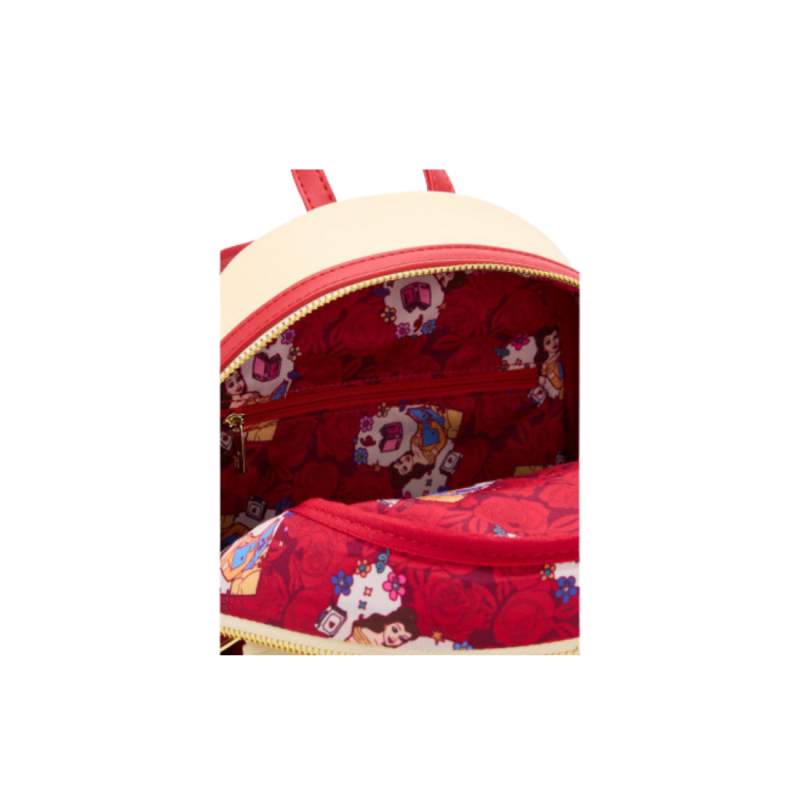 Sac à dos Belle roses magnetic door La belle & la bête LOUNGEFLY Import - Livraison 04/2026