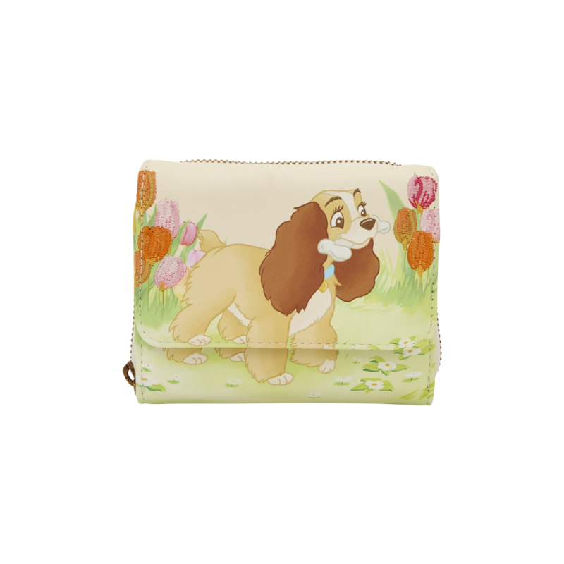 Portefeuille Pastel tulip La belle & le clochard LOUNGEFLY - Livraison 02/2026
