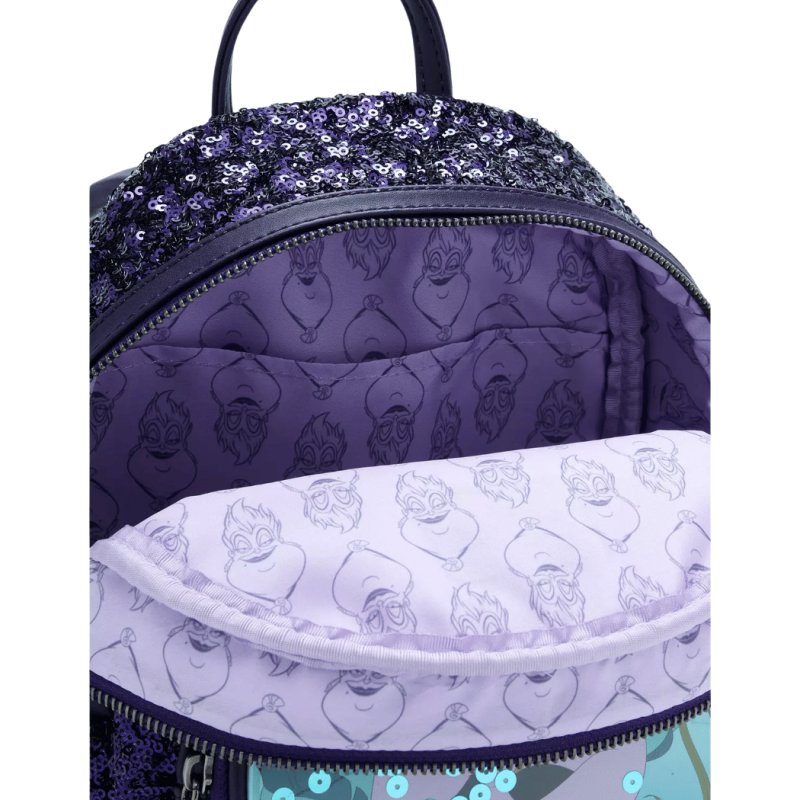 Sac à dos sequins snowglobe Ursula La petite sirène LOUNGEFLY Import