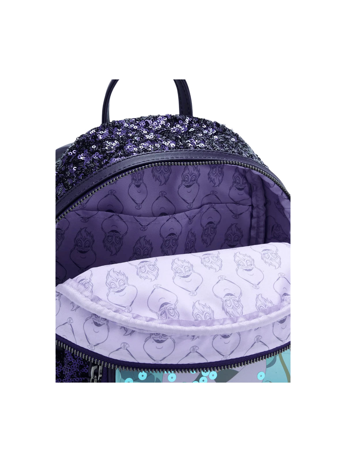 Sac à dos sequins snowglobe Ursula La petite sirène LOUNGEFLY Import