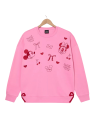 Sweat-shirt rose Saint-Valentin  Mickey et Minnie Disney