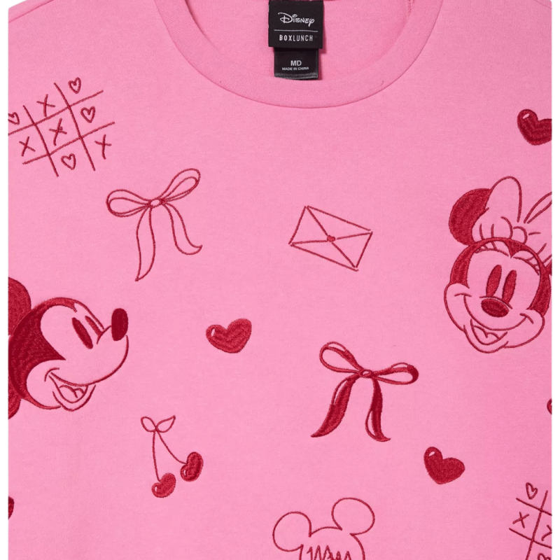 Sweat-shirt rose Saint-Valentin  Mickey et Minnie Disney