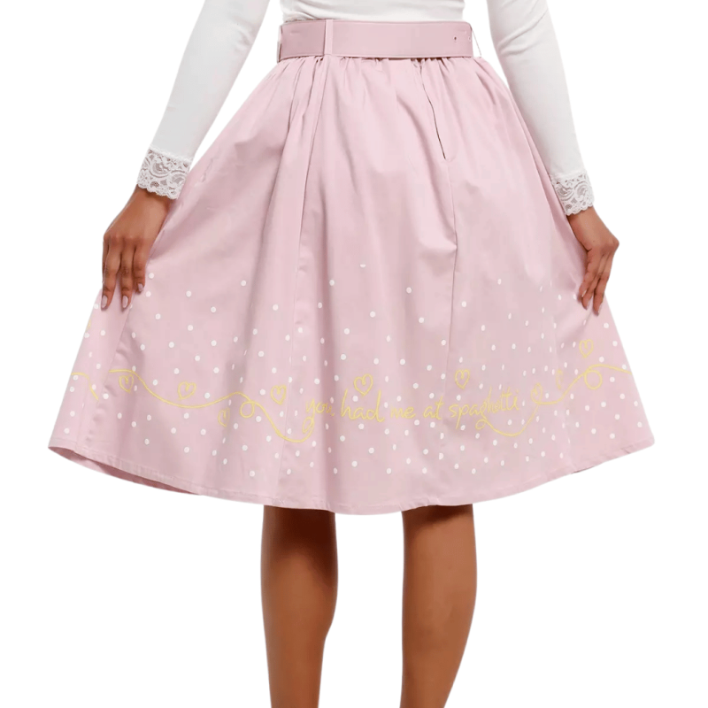 Jupe rétro ceinturée La Belle et le Clochard Disney