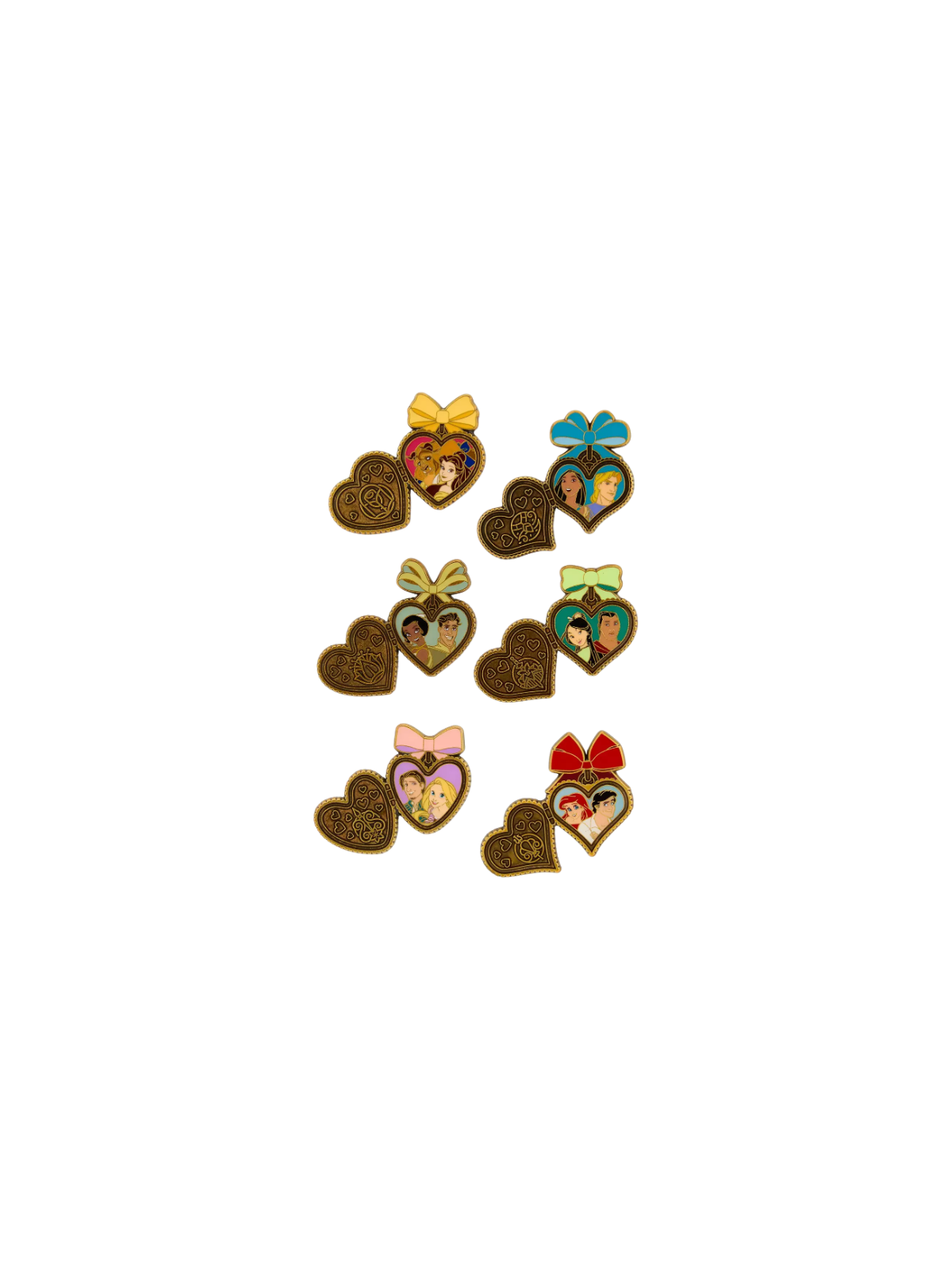 Pin's Blind box Disney Princess couple locket LOUNGEFLY Import
