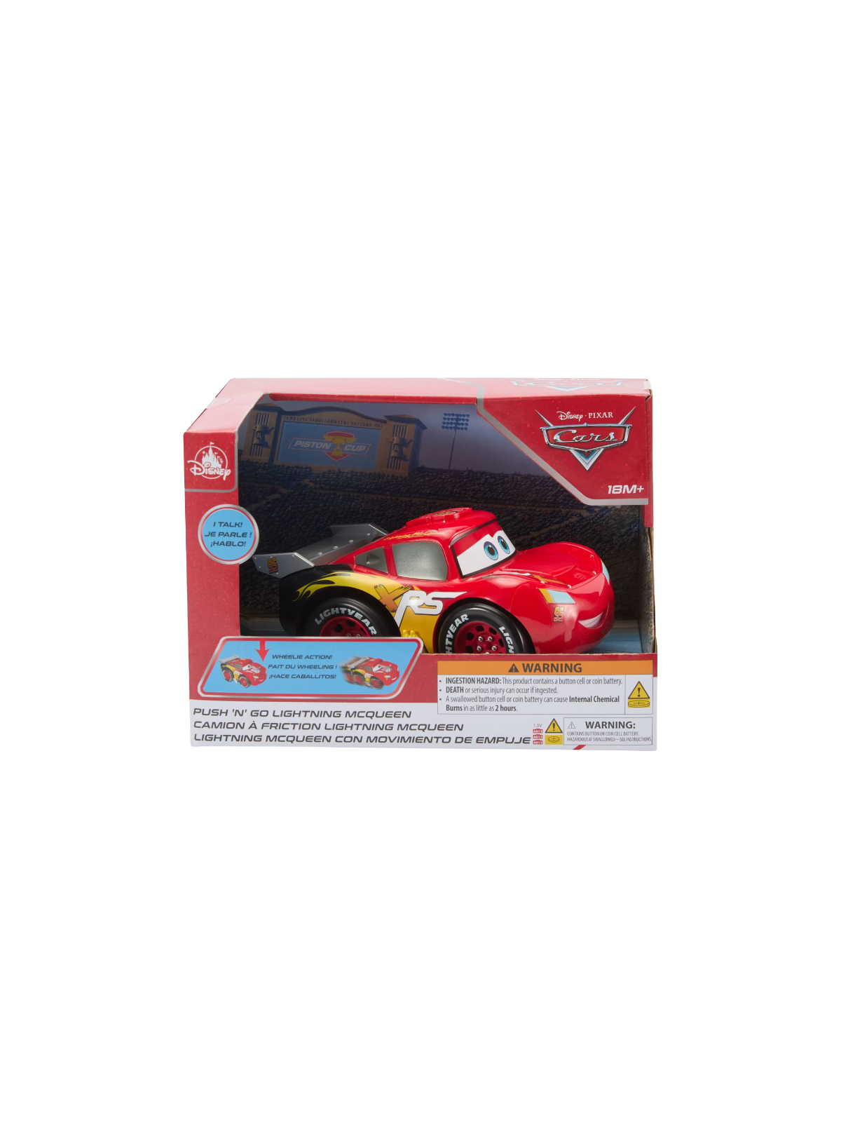Voiture parlante Flash McQueen Push & Go Cars Disney