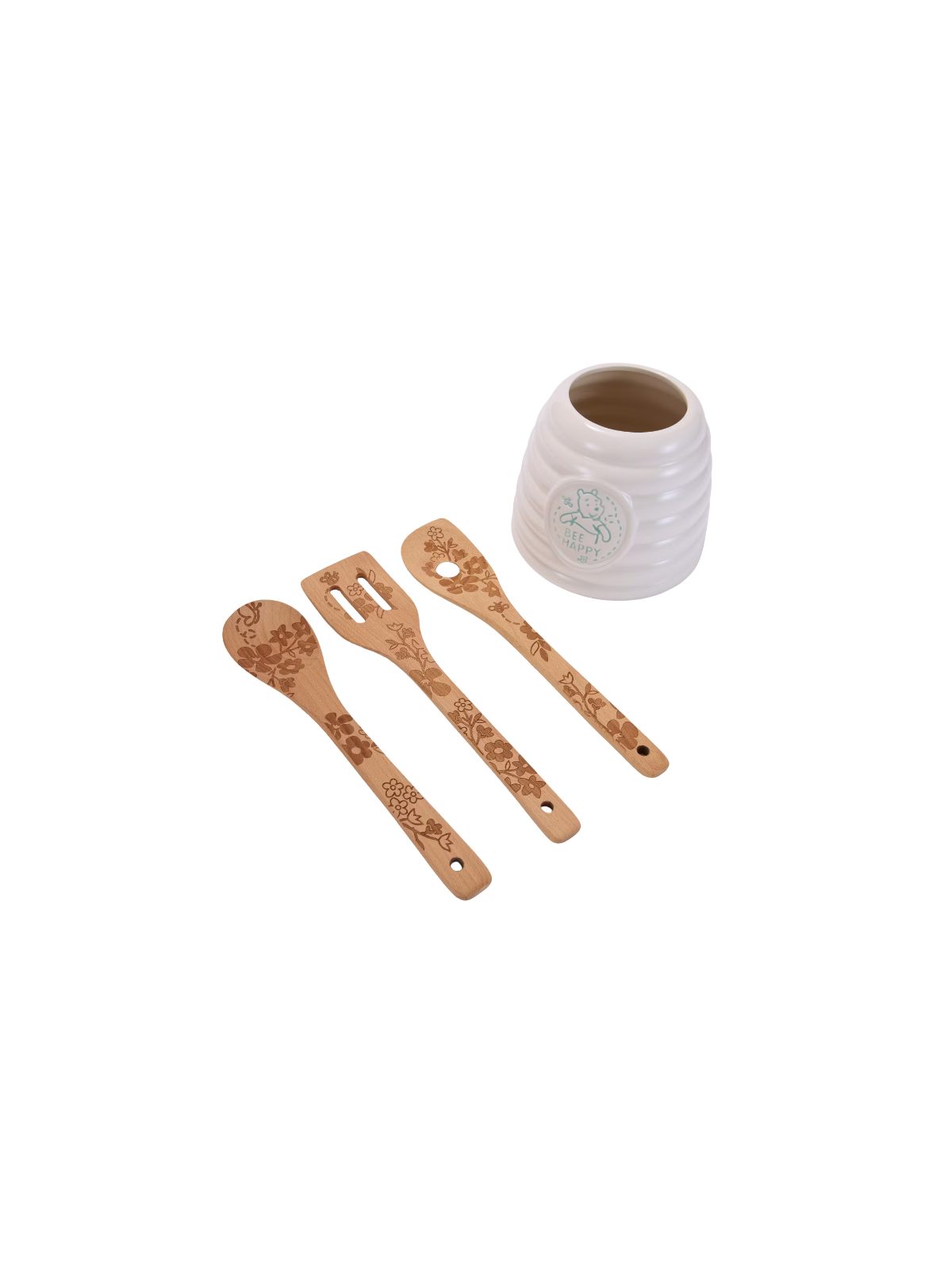 Ensemble d'ustensiles de cuisine avec pot Winnie l'ourson