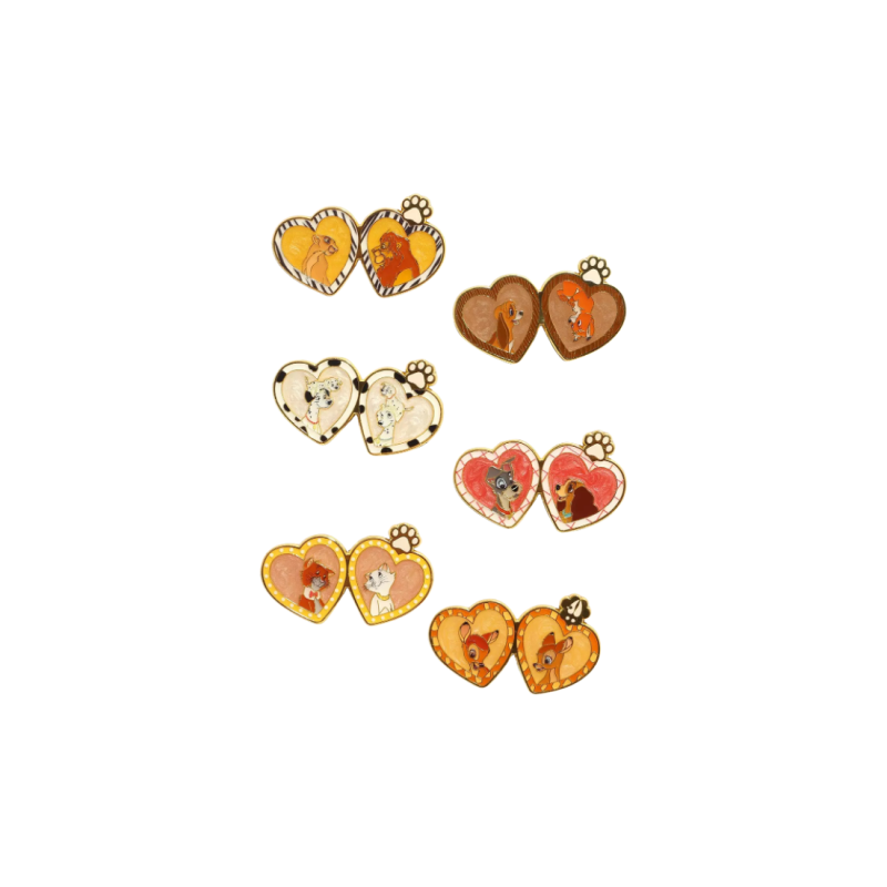 Pin's Blind box animals hearts locket LOUNGEFLY Import