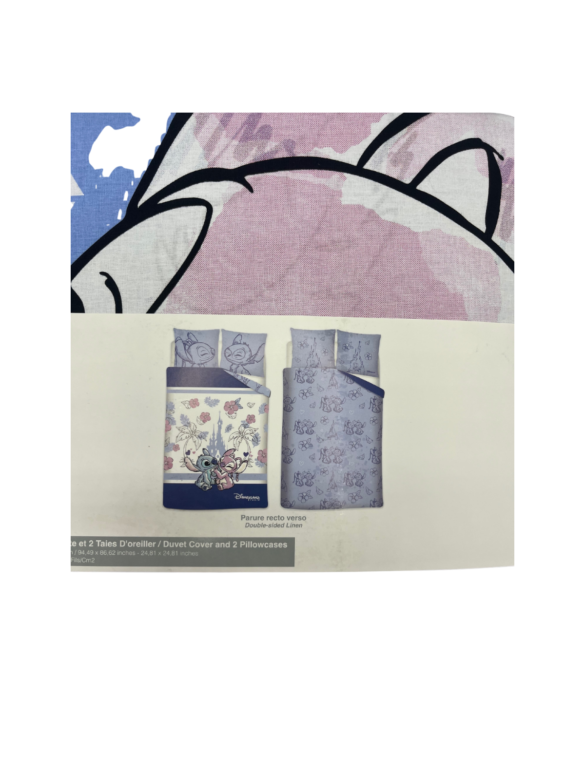 Parure de lit Stitch et Angel Disney