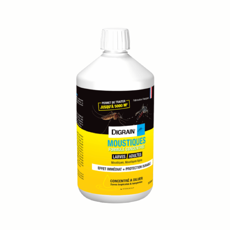 Insecticide Concentré Moustiques Digrain 500ml Traitement 5000m2