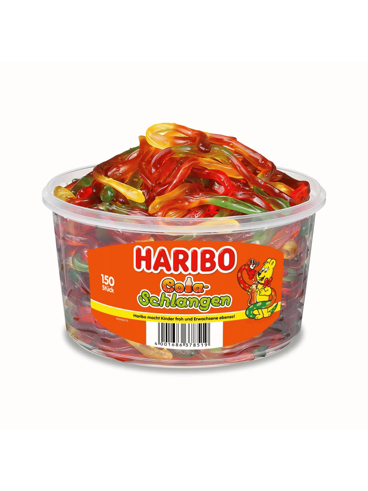 Bonbons Serpents Cola Haribo Boîte de 150 Pièces Confiserie