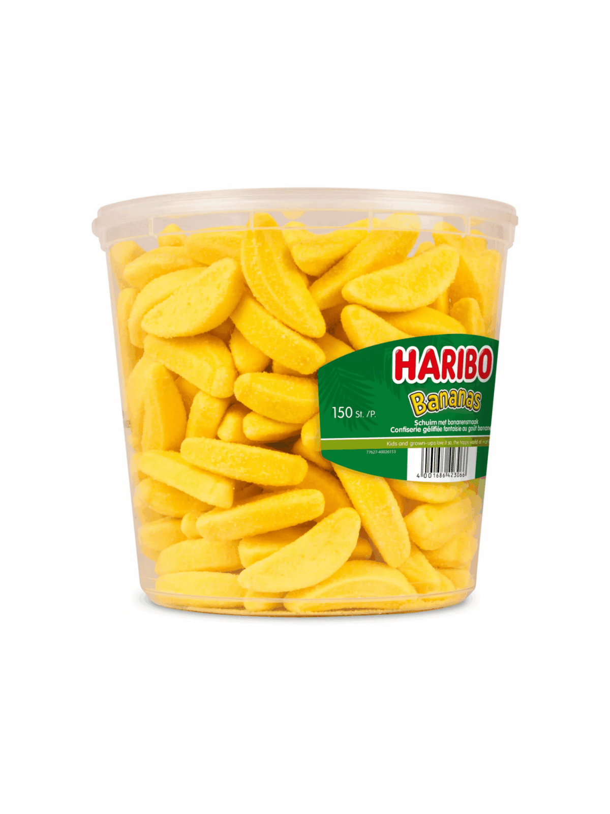 Bonbons Bananes Haribo Boîte de 150 Pièces Confiserie Jaune