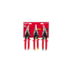 Set de 3 cisailles d’aviation Milwaukee – coupe droite, gauche et courbe