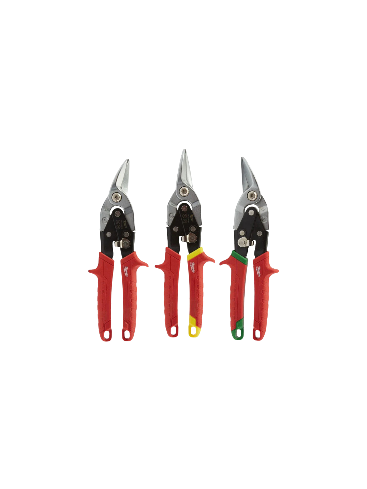 Set de 3 cisailles d’aviation Milwaukee – coupe droite, gauche et courbe