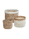 Set 3 Paniers Jute Blanc Atmosphera