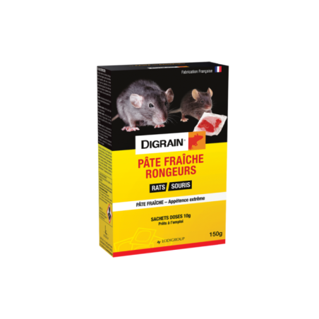 Appat Rat Pâte Fraîche Rongeurs DIRGAIN R9700