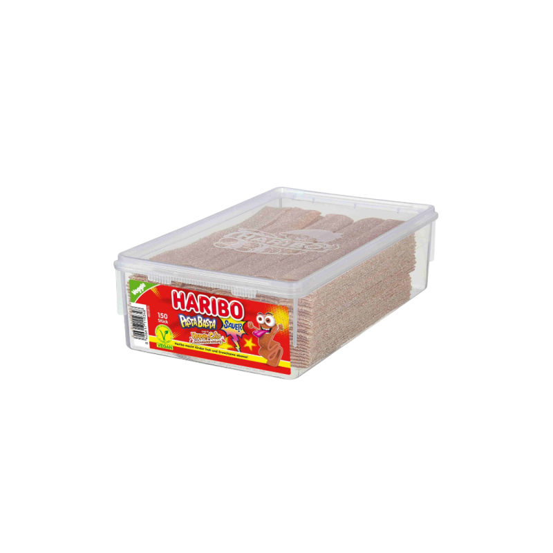 Haribo Pasta Basta Cola Sour Veggie 1125g – Bonbons acidulés goût cola en grand format à partager