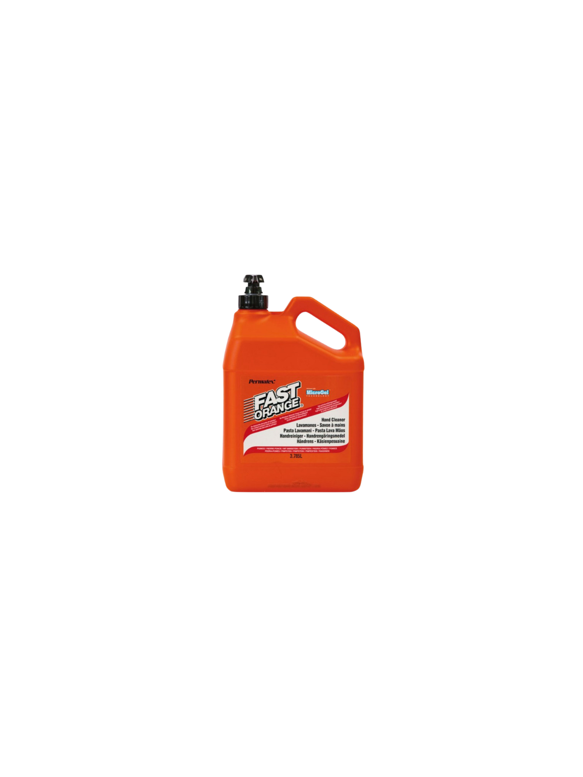 Permatex Fast Orange Savon microbilles 3,785 L – Nettoyant mains puissant pour graisse, huile et salissures