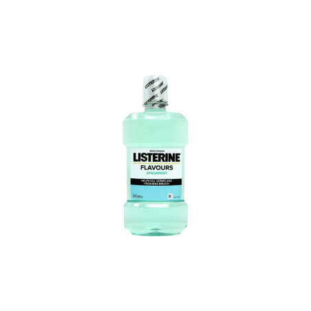 Listerine Spearmint 500ml – Bain de bouche fraîcheur intense pour hygiène buccale et haleine propre