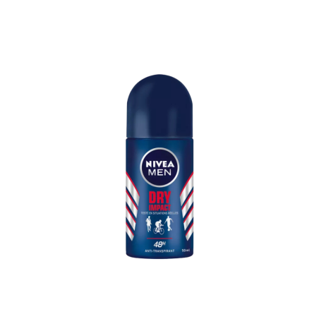 NIVEA MEN Dry Impact 50ml – Déodorant bille homme anti-transpirant protection 48h fraîcheur intense