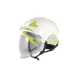 Casque de chantier ONYX2 blanc avec visière escamotable – Protection double coque EPI robuste pour travaux