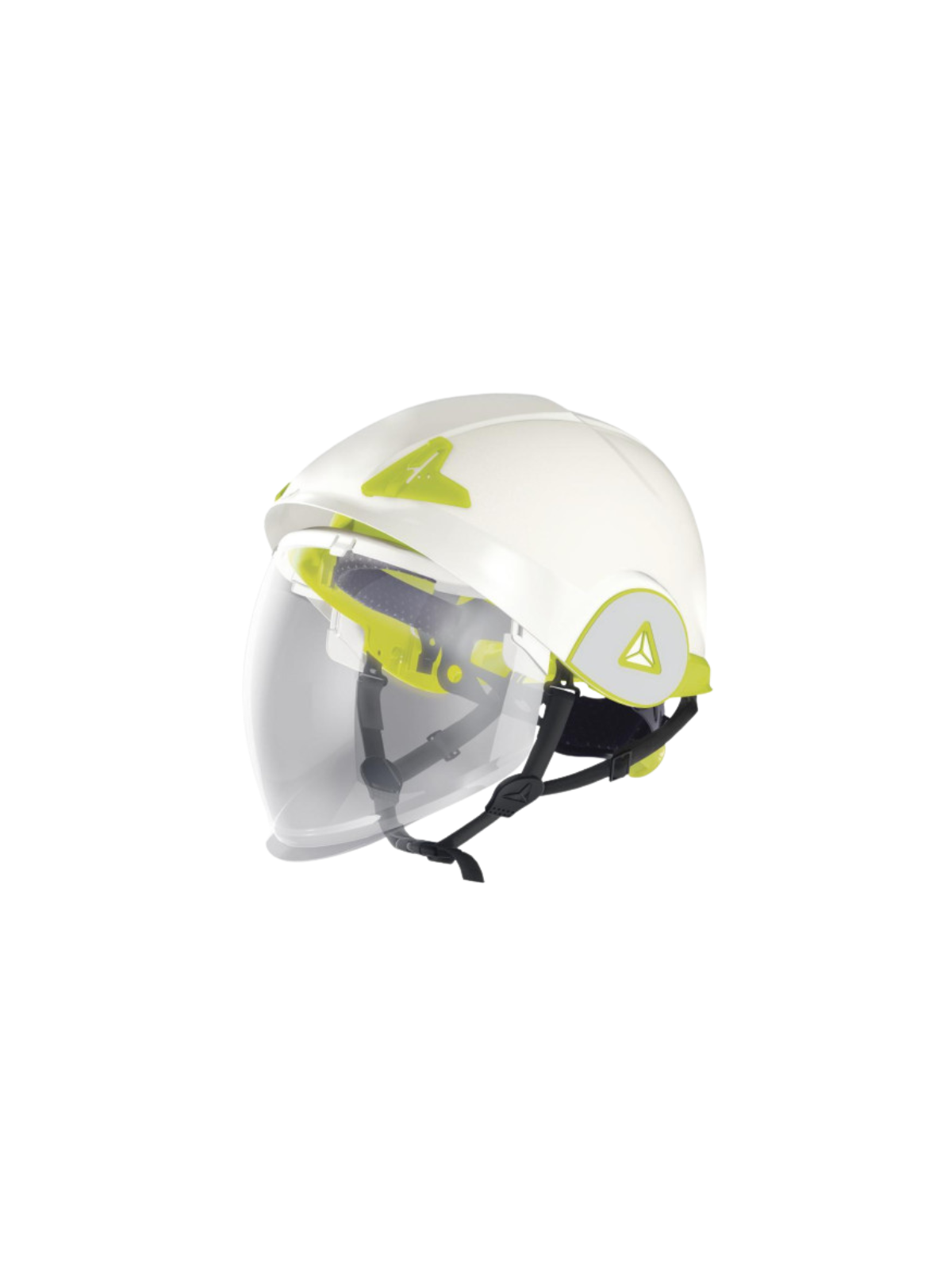 Casque de chantier ONYX2 blanc avec visière escamotable – Protection double coque EPI robuste pour travaux