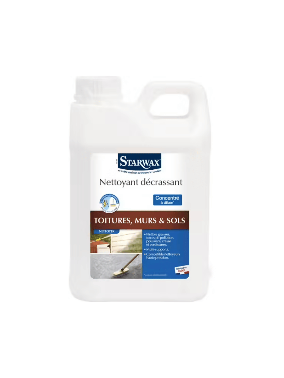 Nettoyant Décrassant Extérieur Starwax 2L - Multi-Supports & Haute Pression