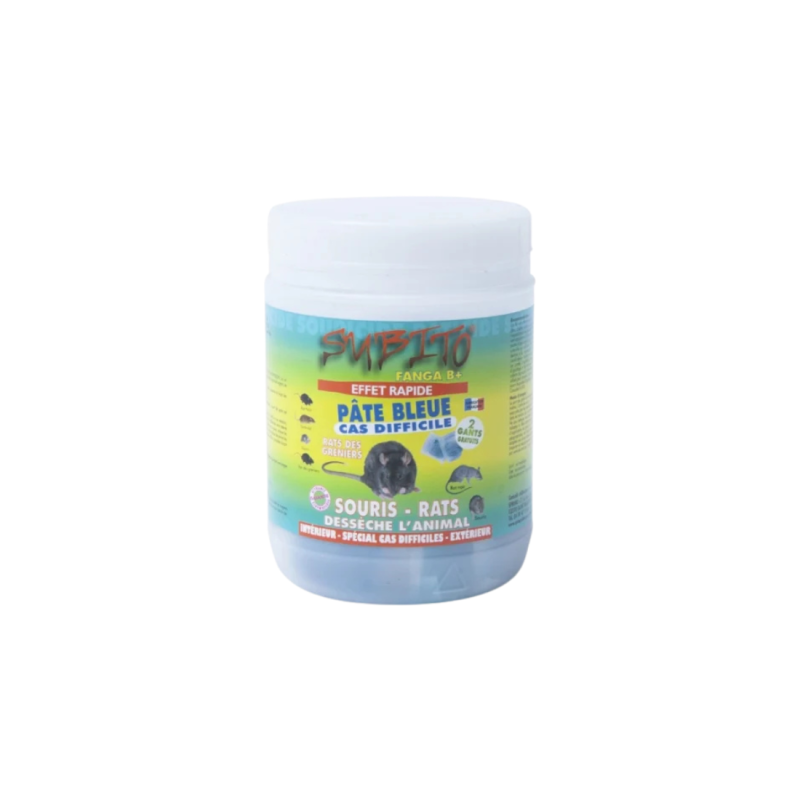 Appât pâte anti-rats et souris Subito 150g – Solution efficace de dératisation maison et locaux