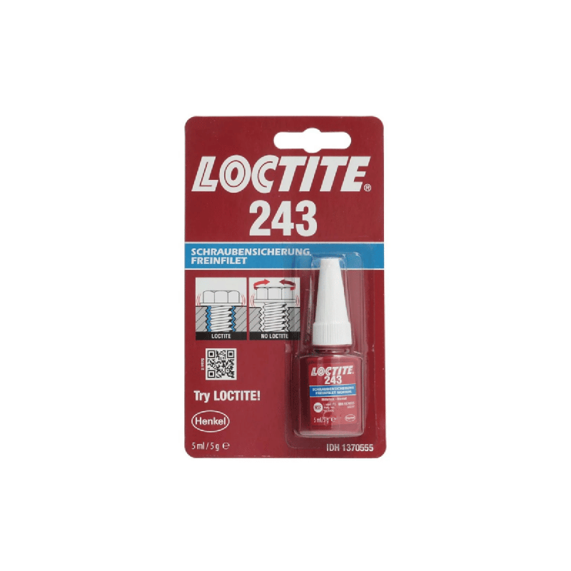 Frein Filet Moyen Loctite 243 Bleu - Blocage de Vis et Écrous - 5ml