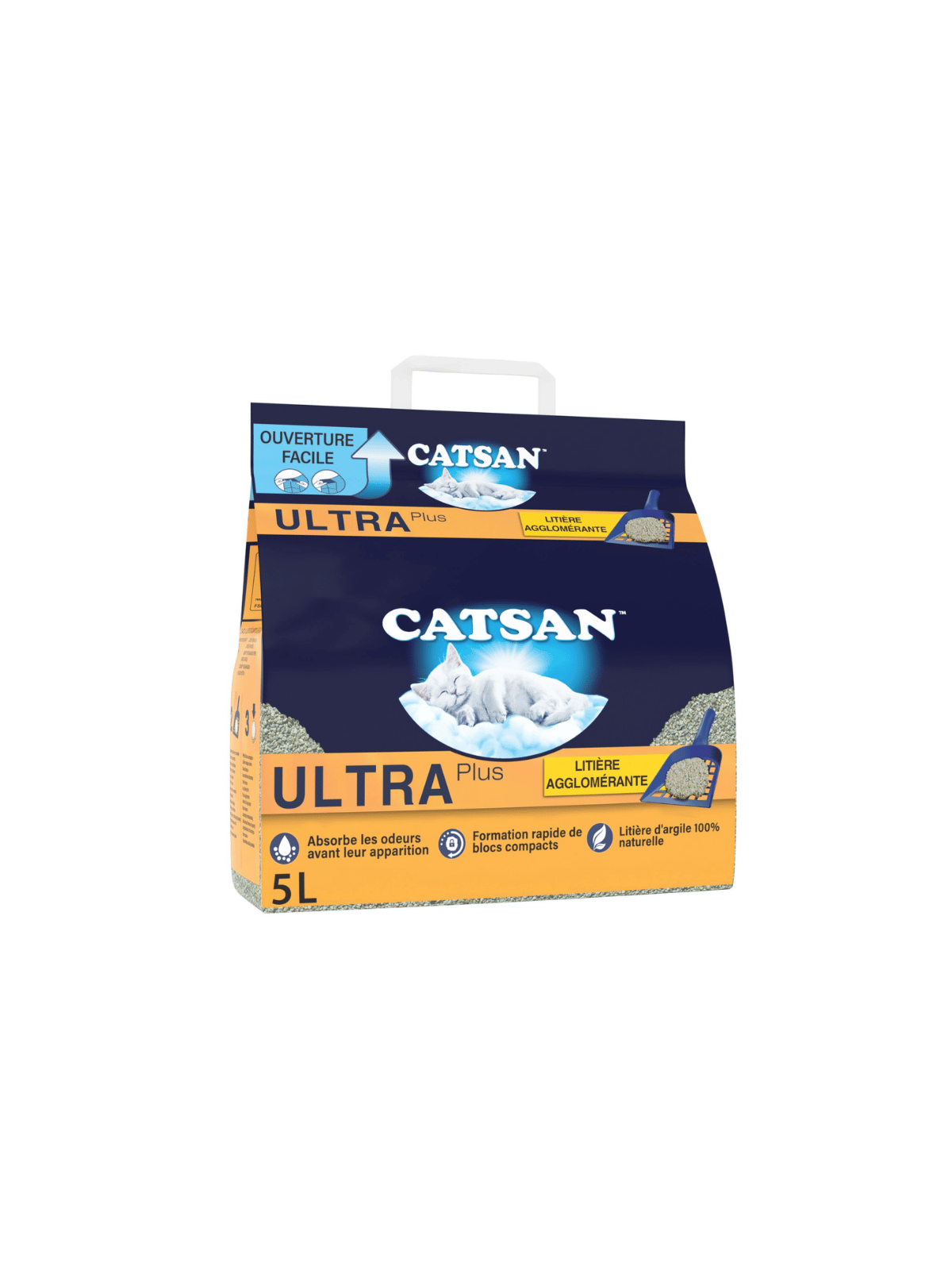 Litière Agglomérante Catsan Ultra Absorbante Plus - Hygiène & Contrôle Odeurs