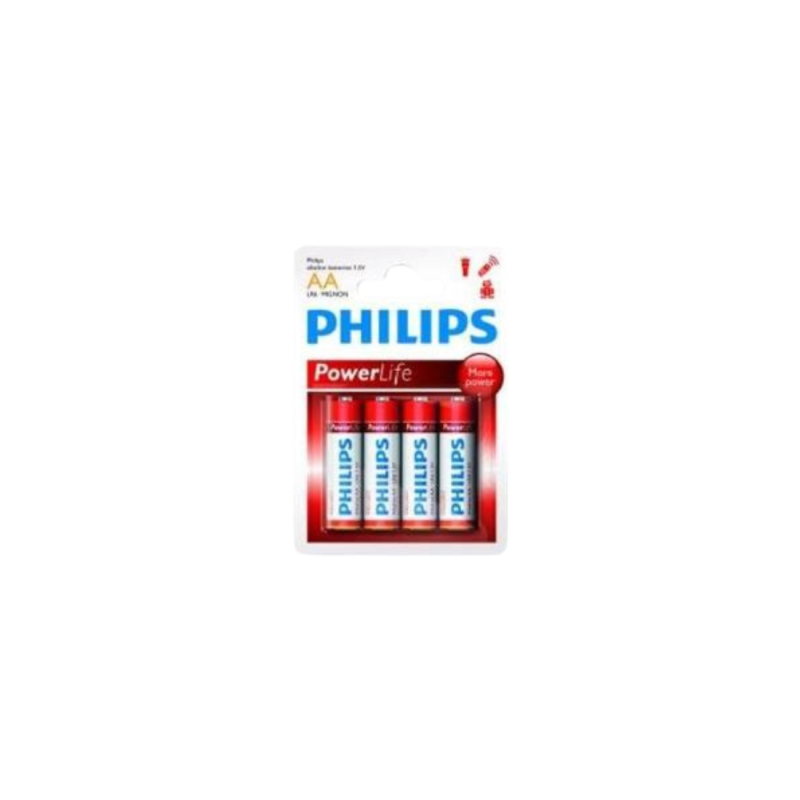 Pack 4 piles AA Philips Power Alkaline LR6 – Énergie longue durée fiable pour tous vos appareils