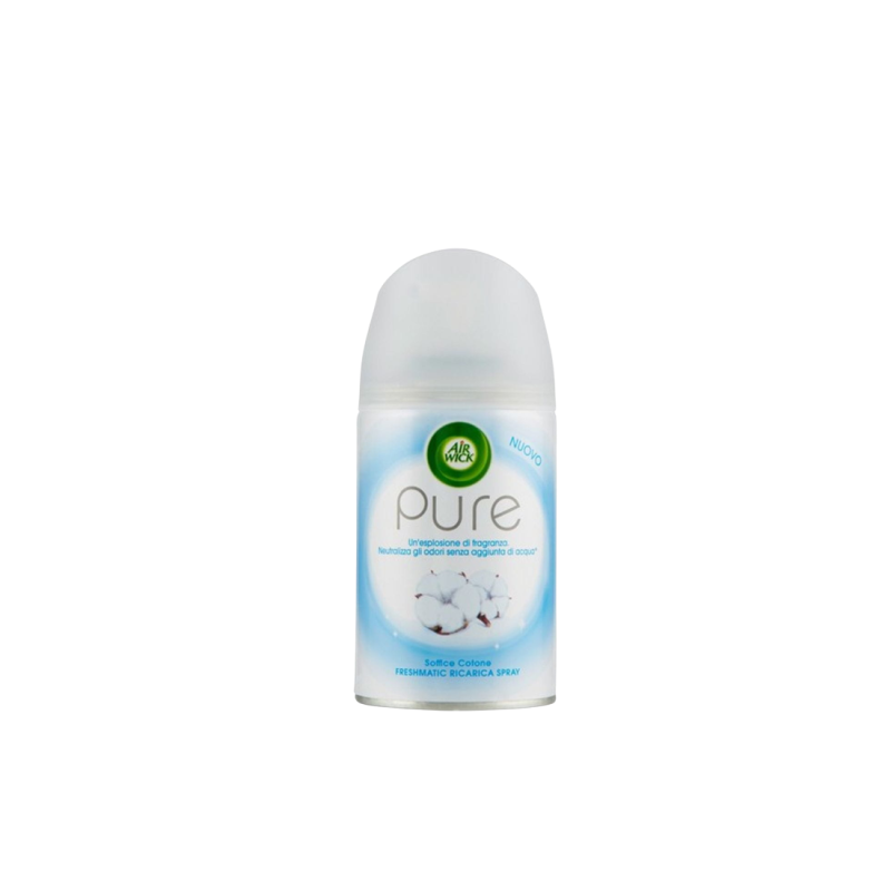 Airwick Freshmatic Pure Coton 250 ml – Recharge désodorisant automatique fraîcheur continue maison